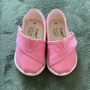 TOMS Belmont Toddler Pink Slip-On Shoes